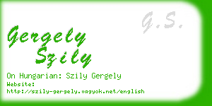 gergely szily business card